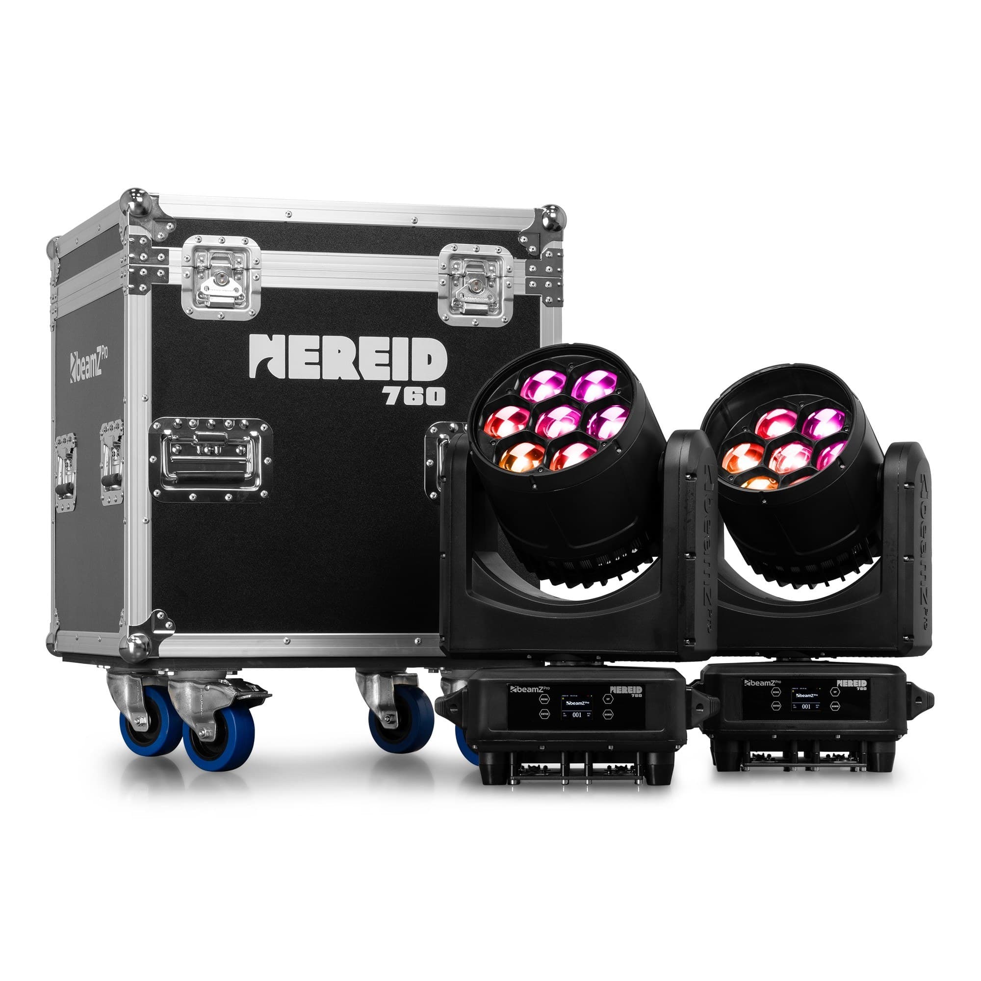 BeamZPro - NEREID760 LED Moving Head Wash IP65 7x 60W [2 pieces in flightcase]