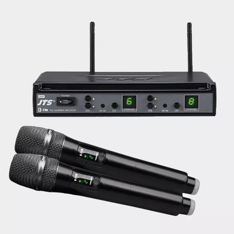 JTS - E-7Du/E-7TH x2 DUAL HANDHELD MICROPHONE DIVERSITY UHF 614-650MHz