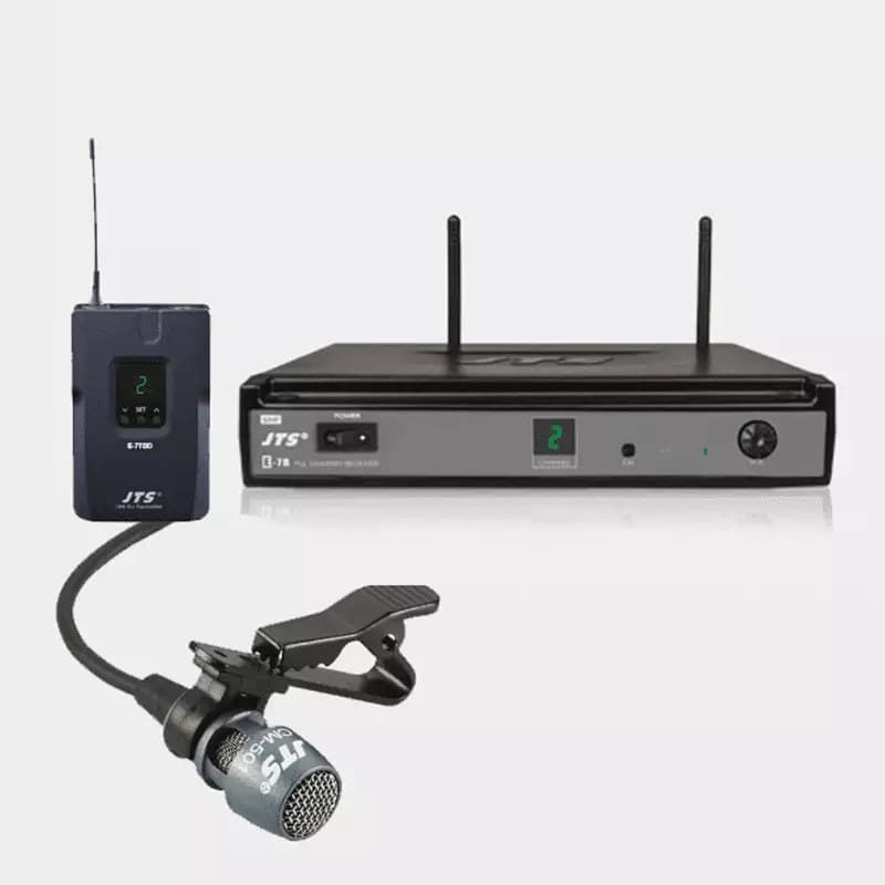 JTS - E-7R/E-7TB+CM-501 LAPEL MICROPHONE DIVERSITY UHF 518-542MHz