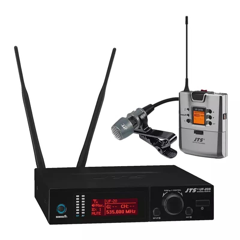 JTS - UF-20S/UF-20TB+CM-501 LAPEL MICROPHONE TRUE DIVERSITY UHF 624-694MHz