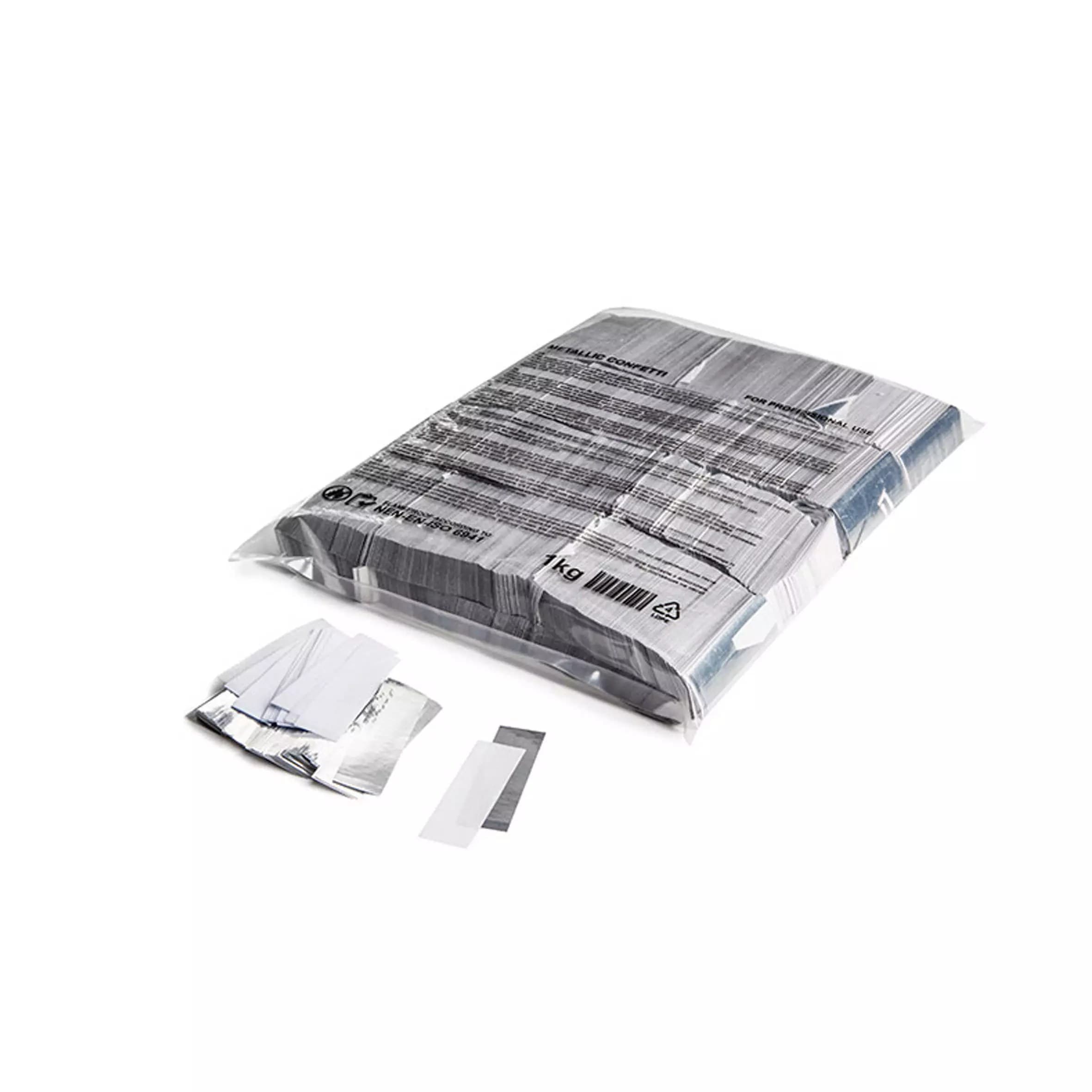 MagicFX - SLOWFALL CONFETTI RECTANGLES WHITE AND SILVER