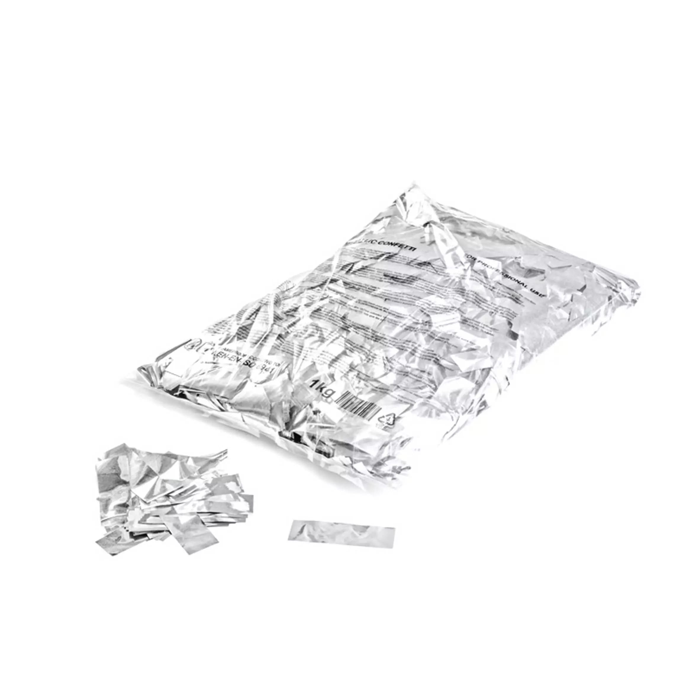 MagicFX - CONFETTI RECTANGLES WHITE METALLIC