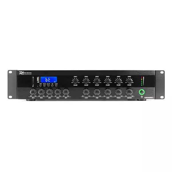 Power Dynamics - PDM PDW360MP3 100V MIXER AMPLIFIER 200W USB/SD/BT/FM 6 ZONE