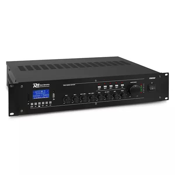 Power Dynamics - PDM PRM360 100V MIXER AMPLIFIER 360W USB/SD/BT 4 ZONE