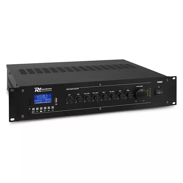 Power Dynamics - PDM PRM60 100V MIXER AMPLIFIER 60W USB/SD/BT 6 ZONE