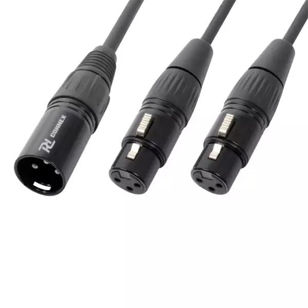 Power Dynamics Connex - PDC CX142 SIGNAL LEAD XLR MALE – 2X XLR FEMALE 0.5M
