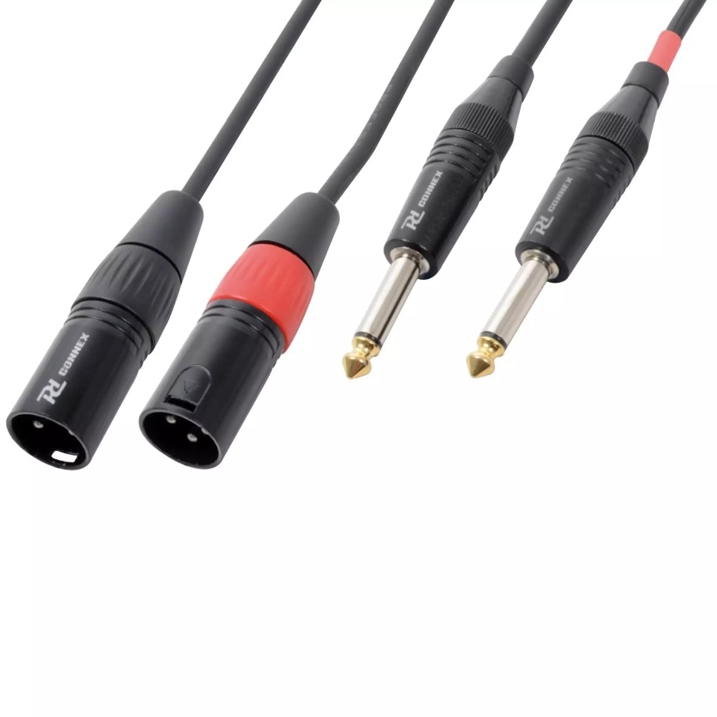 Power Dynamics Connex - PDC CX64-3 SIGNAL LEAD 2X XLR MALE – 2X 6.3MM MONO MALE 3M