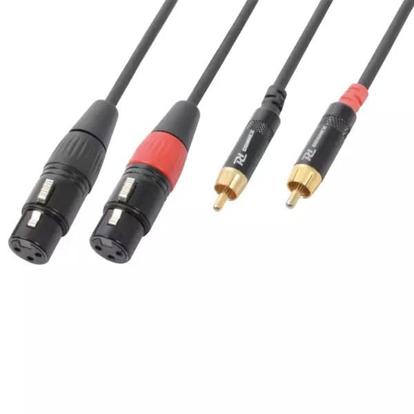 Power Dynamics Connex - PDC CX68-6 SIGNAL LEAD 2X XLR FEMALE – 2X RCA MALE 6M