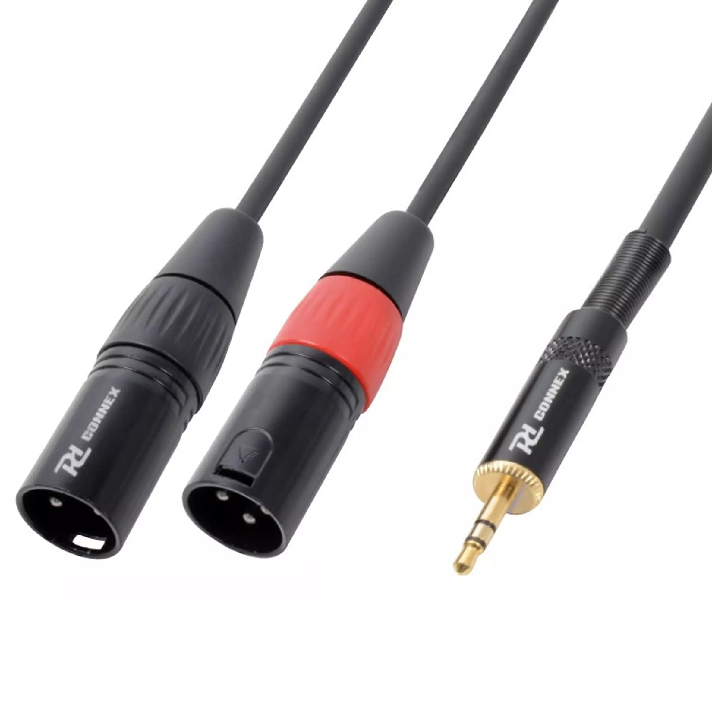 Power Dynamics Connex - PDC CX70-1 SIGNAL LEAD 2X XLR MALE – 3.5MM STEREO MALE 1.5M
