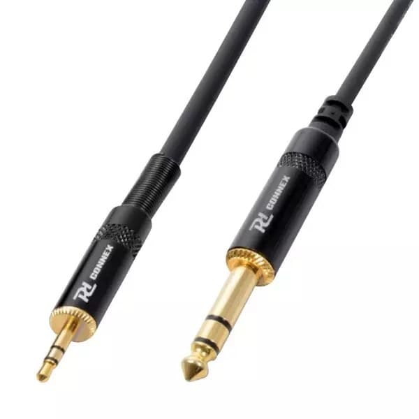 Power Dynamics Connex - PDC CX82-1 SIGNAL LEAD 3.5MM STEREO MALE – 6.3MM STEREO MALE 1.5M