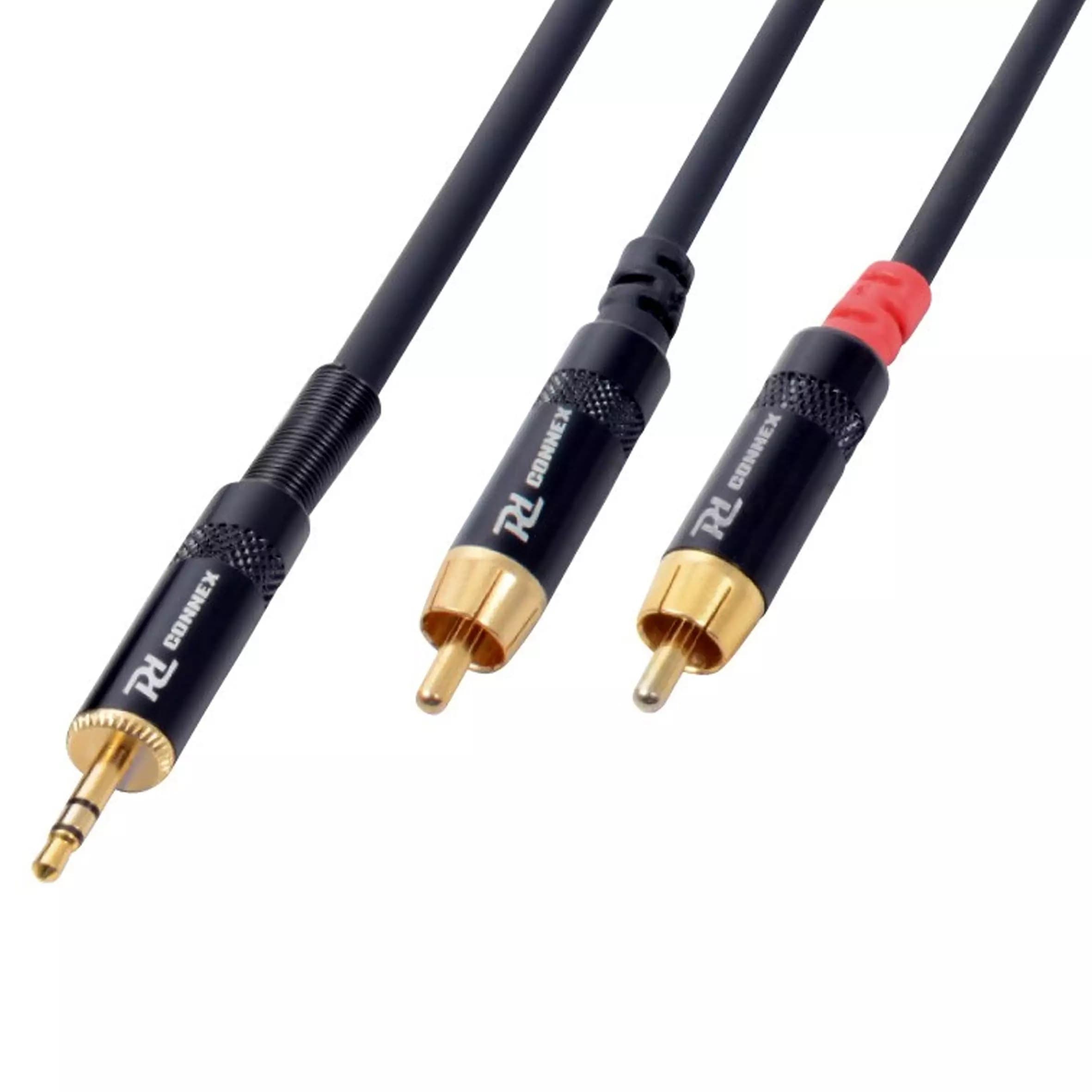 Power Dynamics Connex - PDC CX85-3 SIGNAL LEAD 3.5MM STEREO MALE – 2X RCA MALE 3M