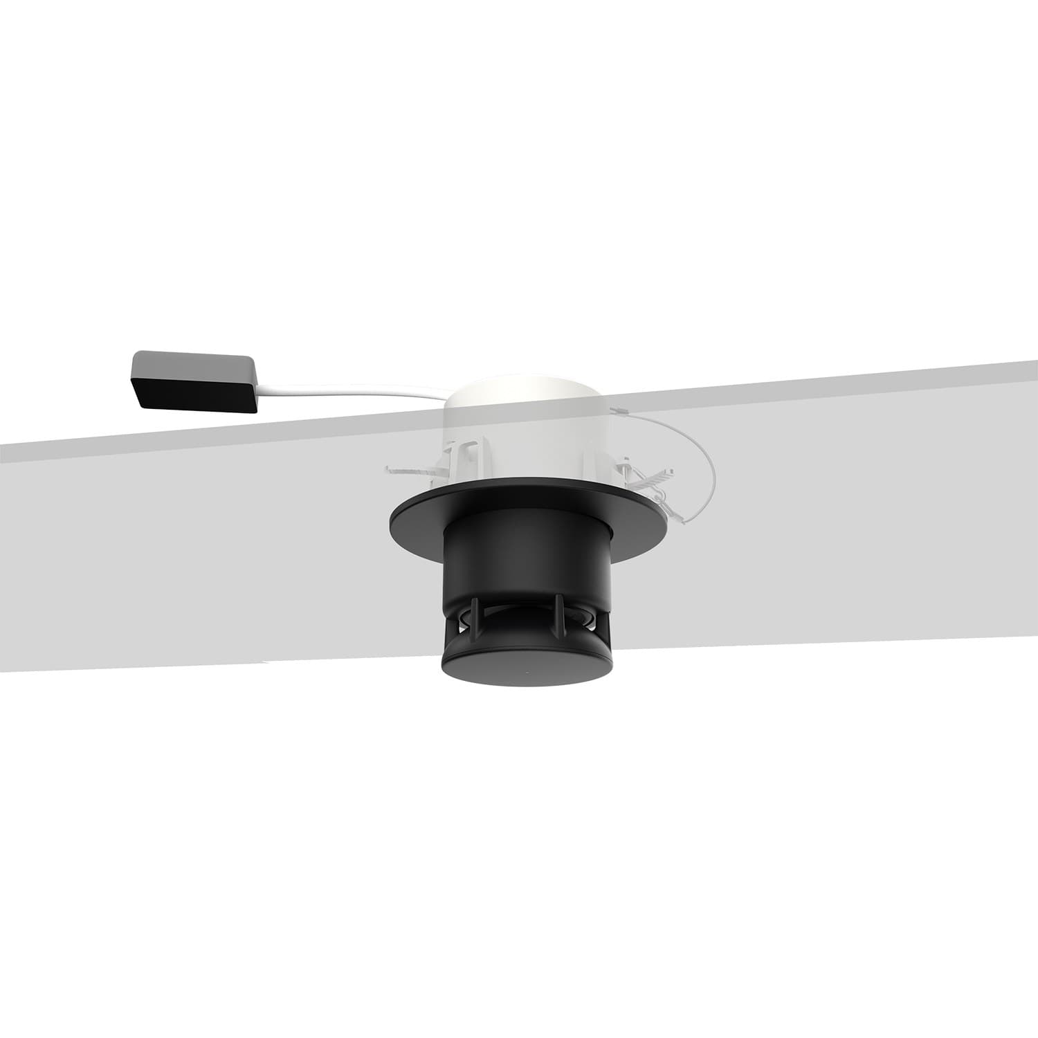 Spottune - OMNIRECESS R1-K-BW RECESS FOR TRACK SPEAKER BLACK/WHITE