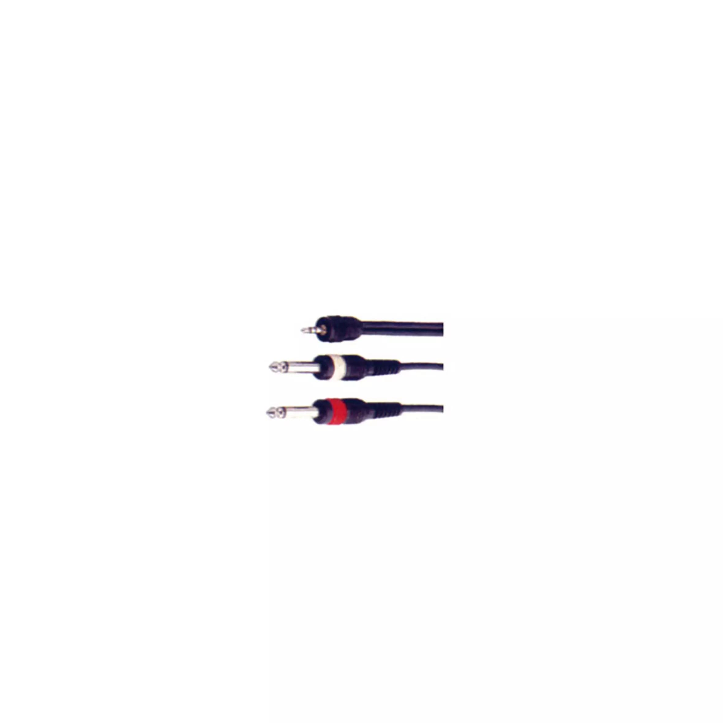 TVA - 1.2M – STEREO 3.5MM JACK / 2 X MONO 6.3MM JACK LEAD