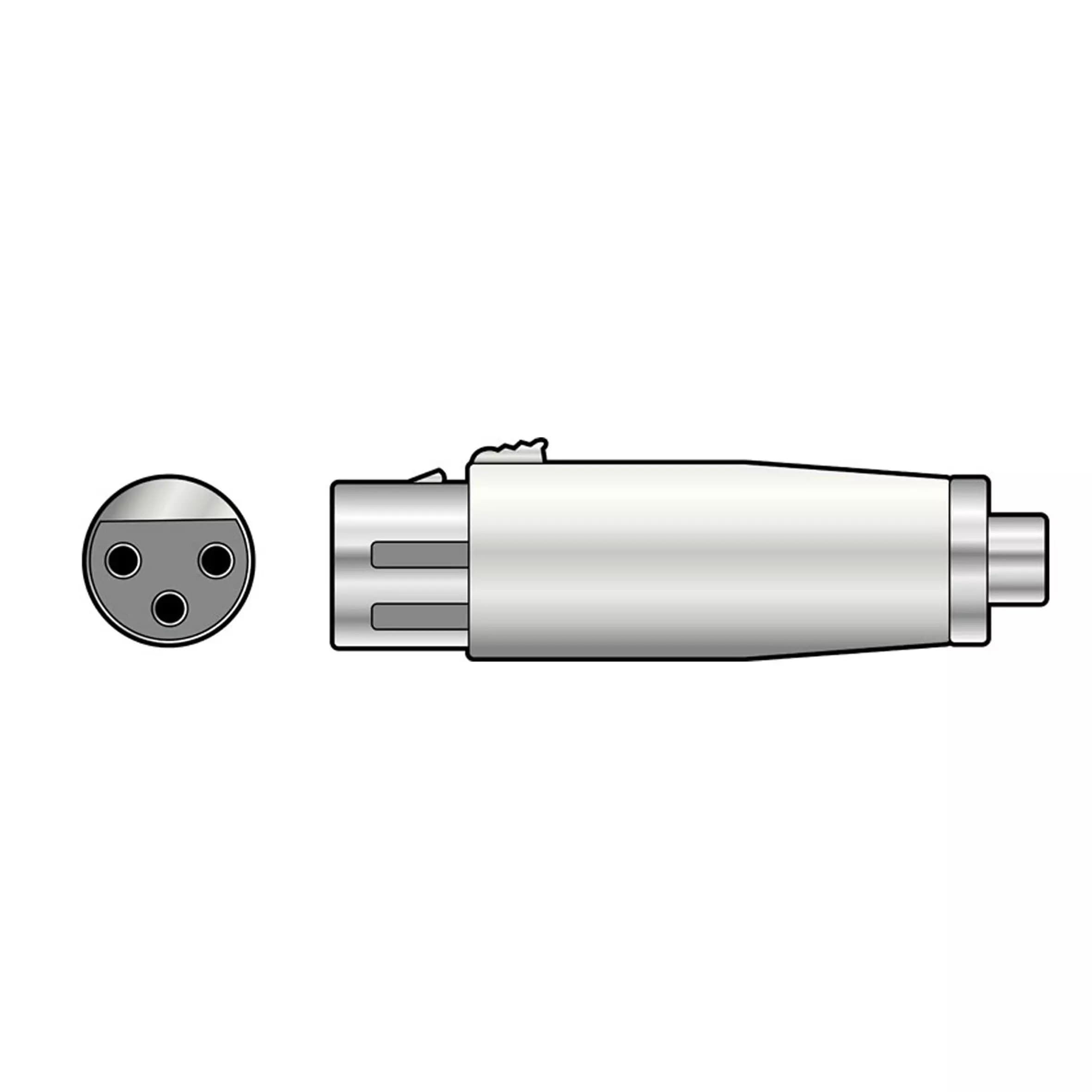 TVA - ADAPTOR XLR FEMALE TO RCA FEMALE