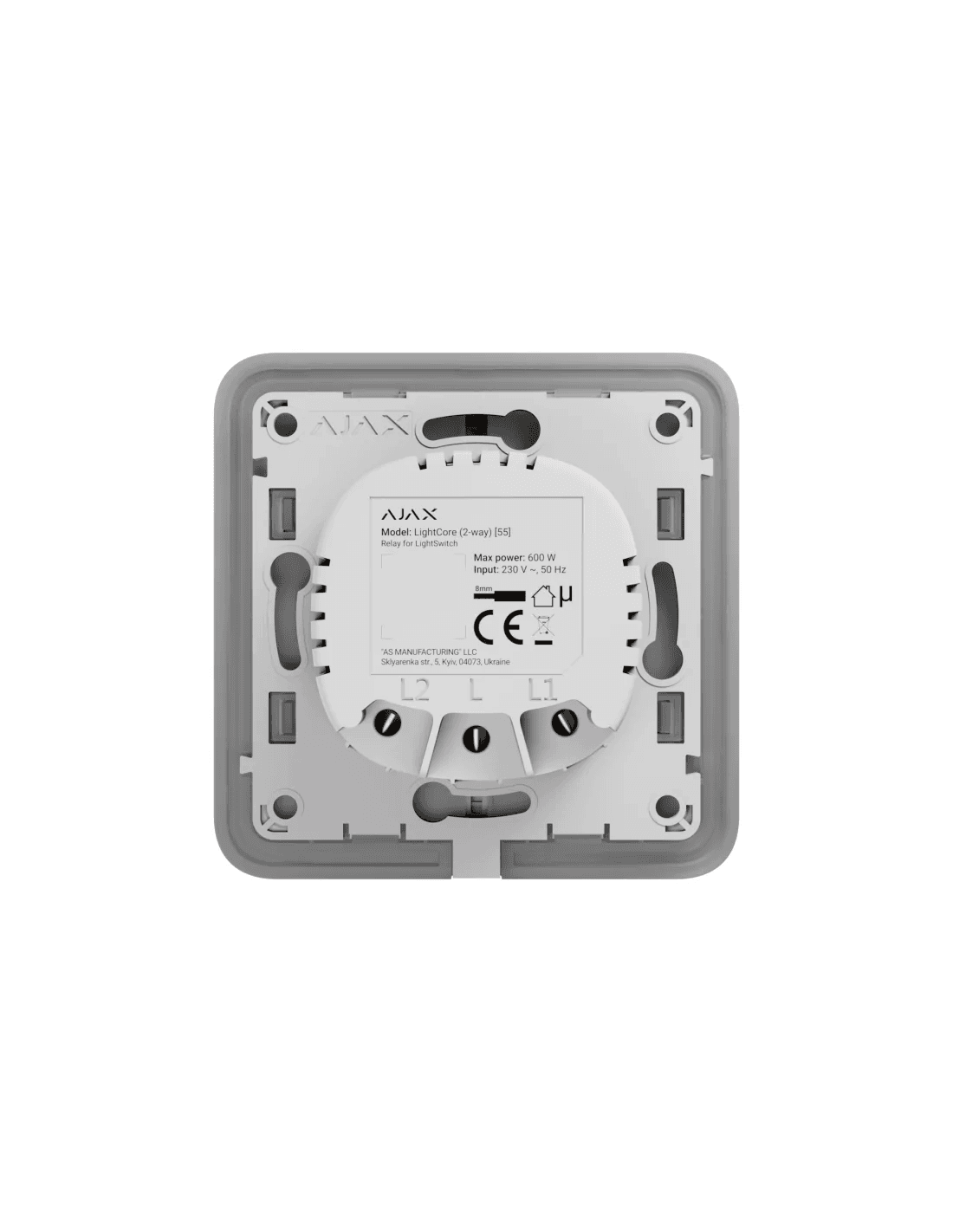 Ajax - LightCore 1-Gang 2-Way Wireless Switch