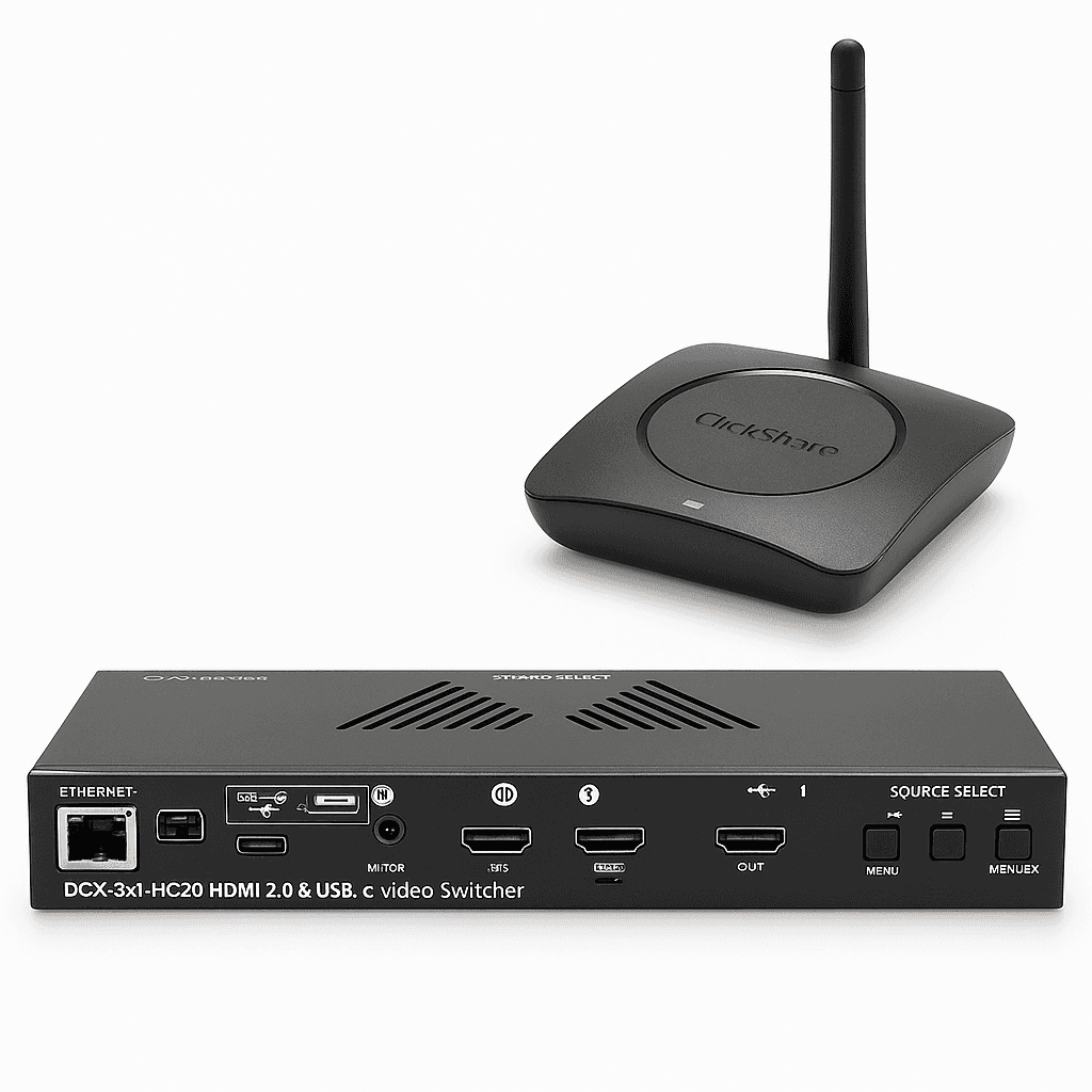 Lightware DCX-3x1-HC20 + Barco ClickShare C-5 Meeting Room Performance Bundle
