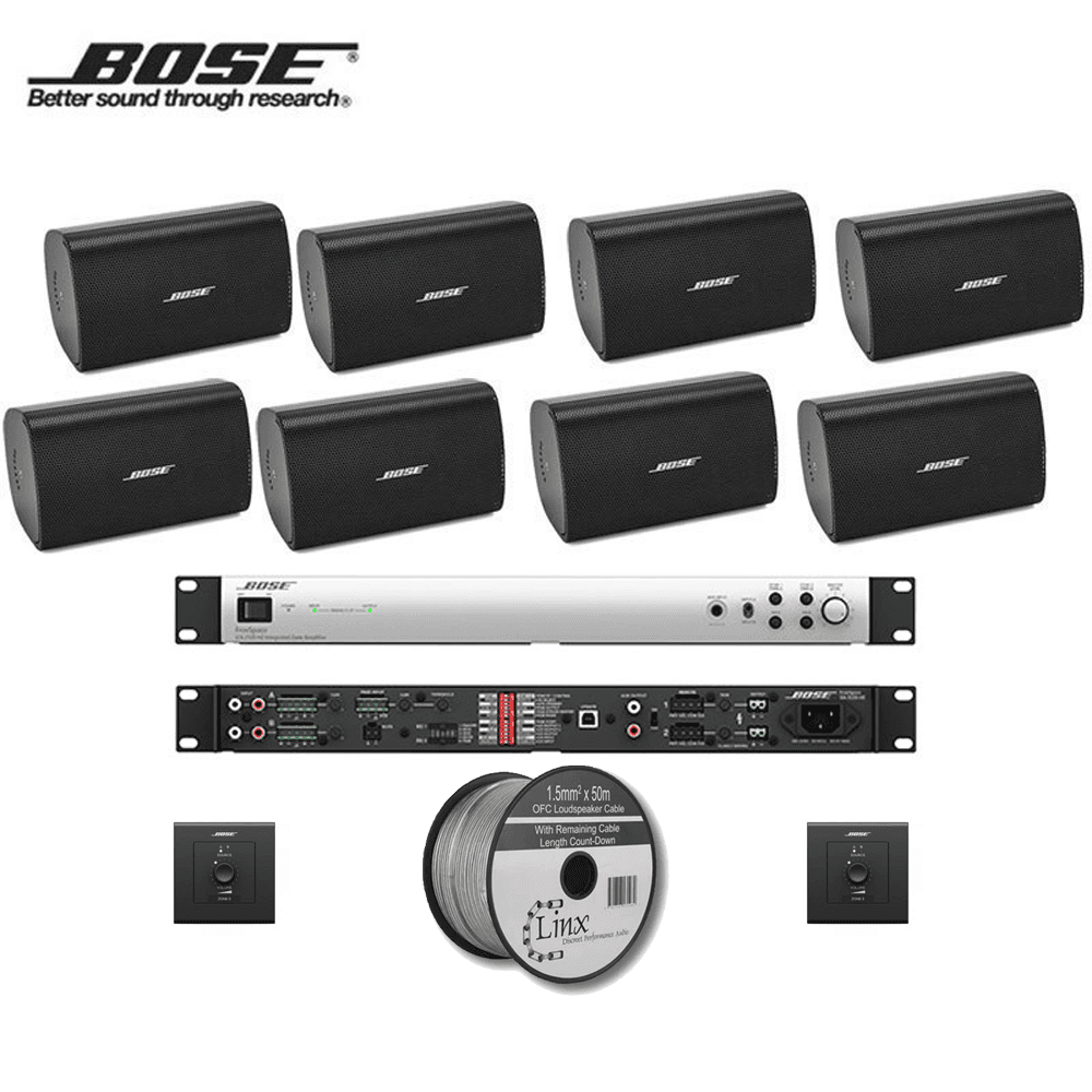 Bose 2 Zone Wall-Mount Restaurant Bar Business Home Package