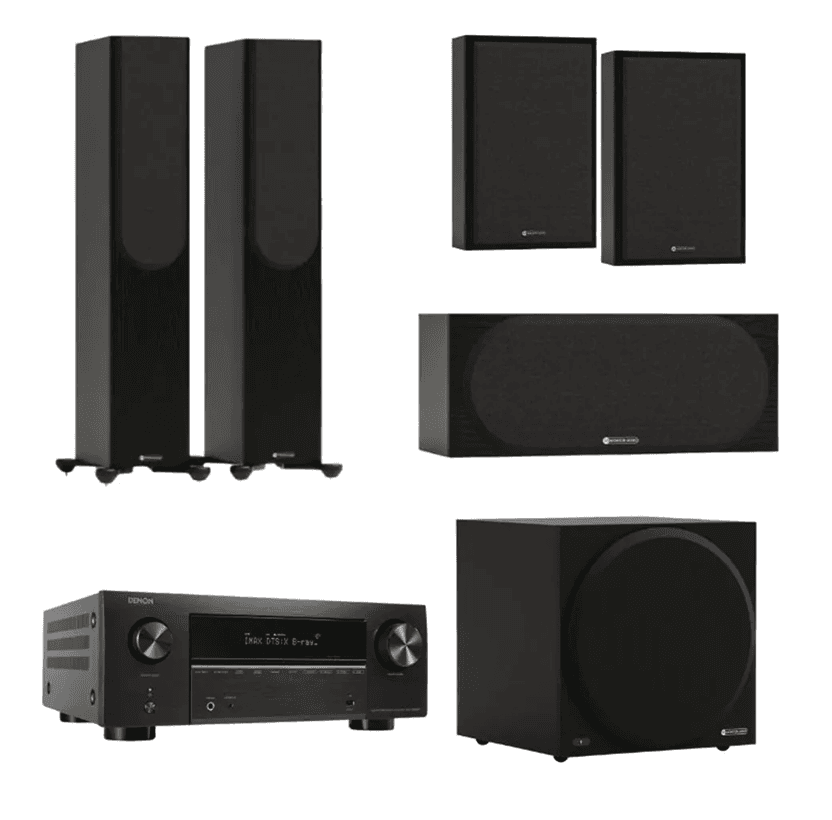 Monitor Audio - Bronze 300 5.1 + Denon AVC-X3800H Home Theatre Package (Black)