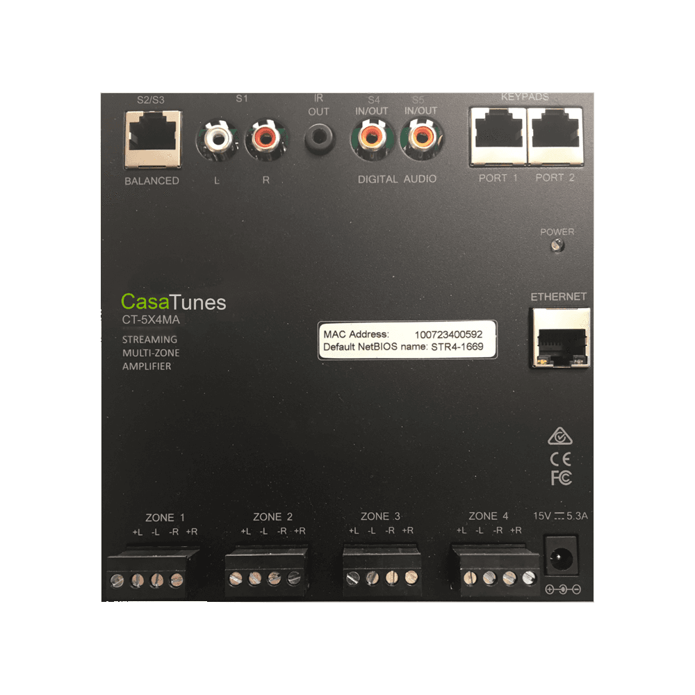 Casatunes CT-5X4MA - Streaming MultiRoom Amplifier 4 Zones