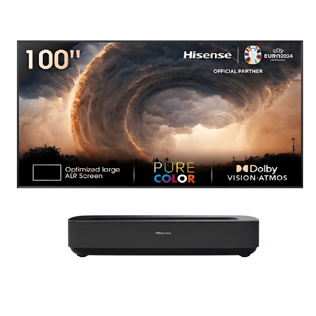 Hisense PL2 Projector and DLT100-B1 Screen - Ultra Short Throw 4k Smart Single Colour + 100 inch ALR Screen