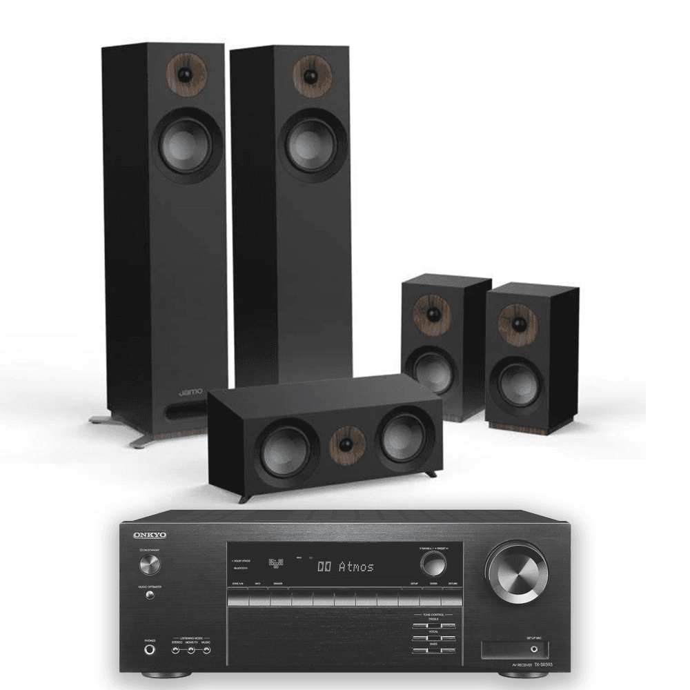 Jamo Onkyo Package : Onkyo TX-SR393 incl Jamo S 805HCS Speaker Package