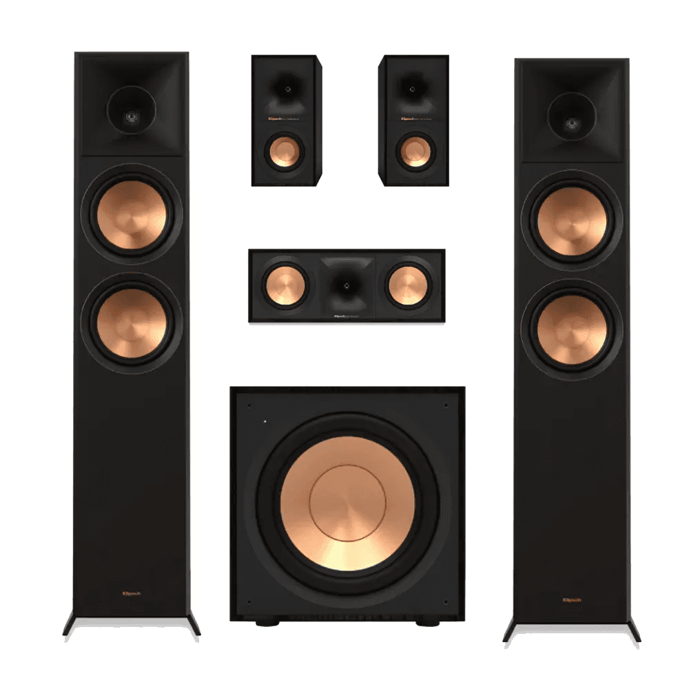 Klipsch R-600F Package (Black) - Home Theatre Speaker Package with Optional Subwoofer