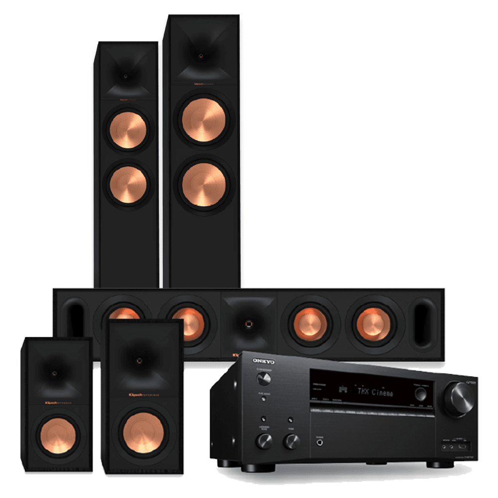 Klipsch R-800F Home Theatre Speaker Package - Including Onkyo TX-NR7100