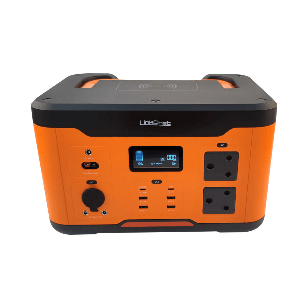 LinkQnet 1000W - Lithium Pure Sine Wave Portable Inverter with Wireless Charger