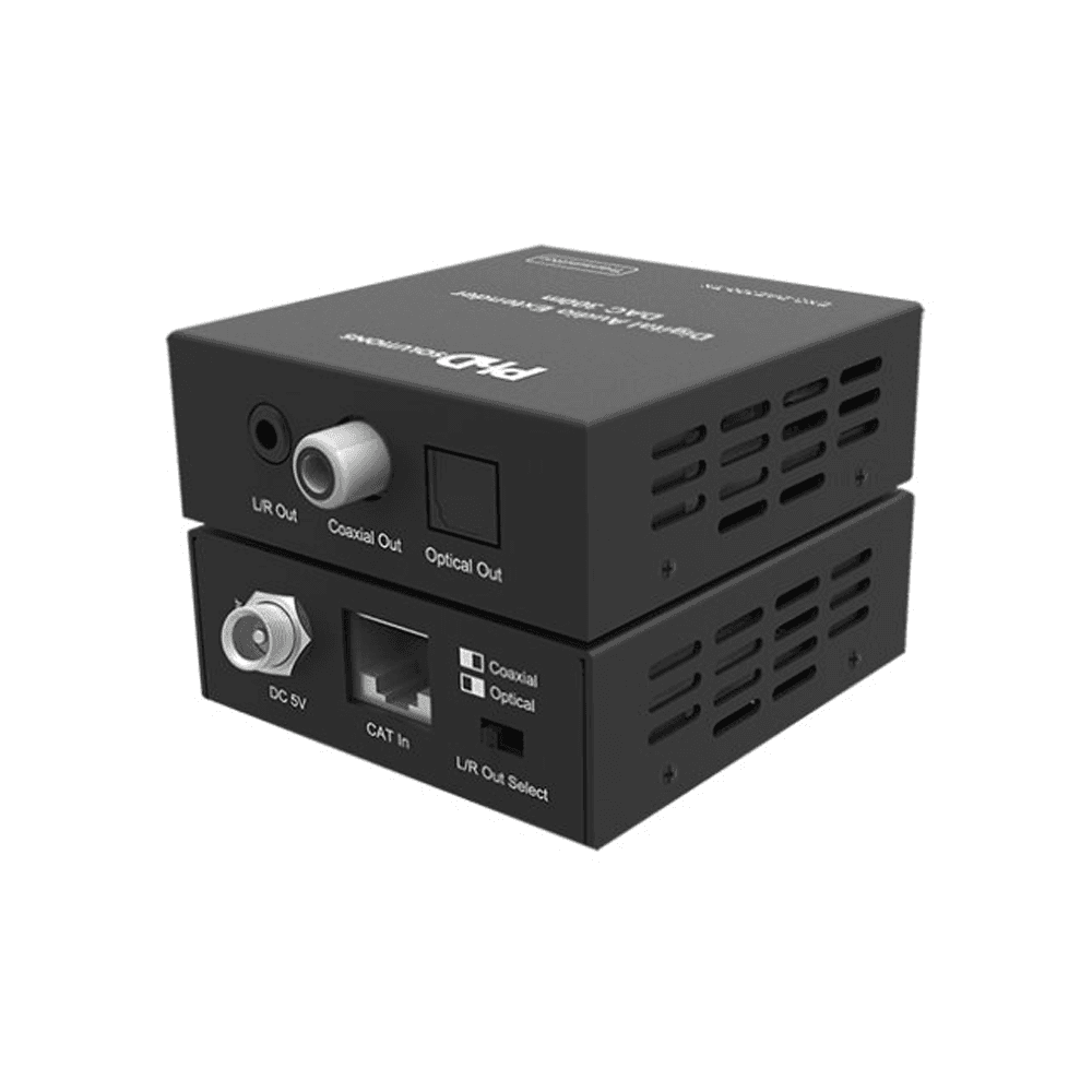 PHD Optical/Coax DAC Extender Converter Over Cat Cable (300m)