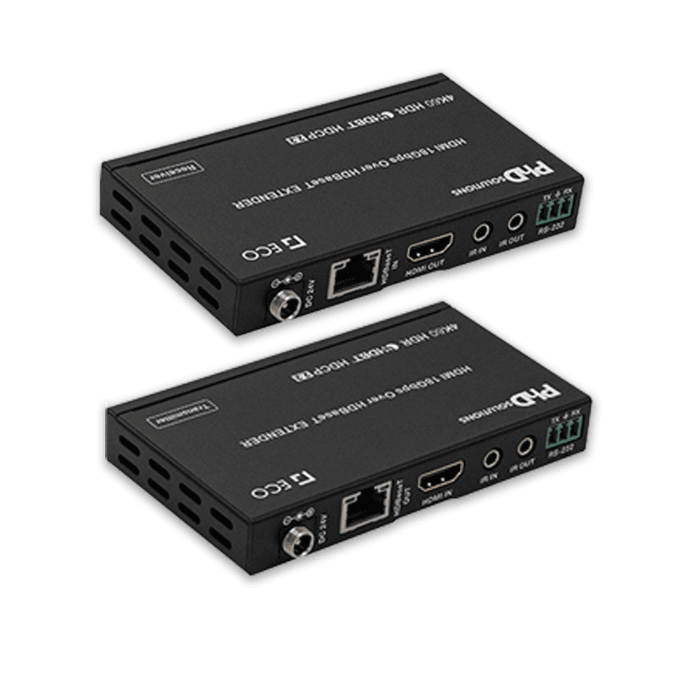 PhD EXC-4KP70 - HDMI 18Gbps HDBaseT™ Extender Over Cat Cable (Receiver & Transmitter)