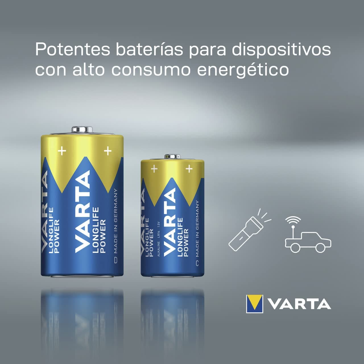 Philips - LR20P2B PowerLife Alkaline Type D Battery (2-Pack)