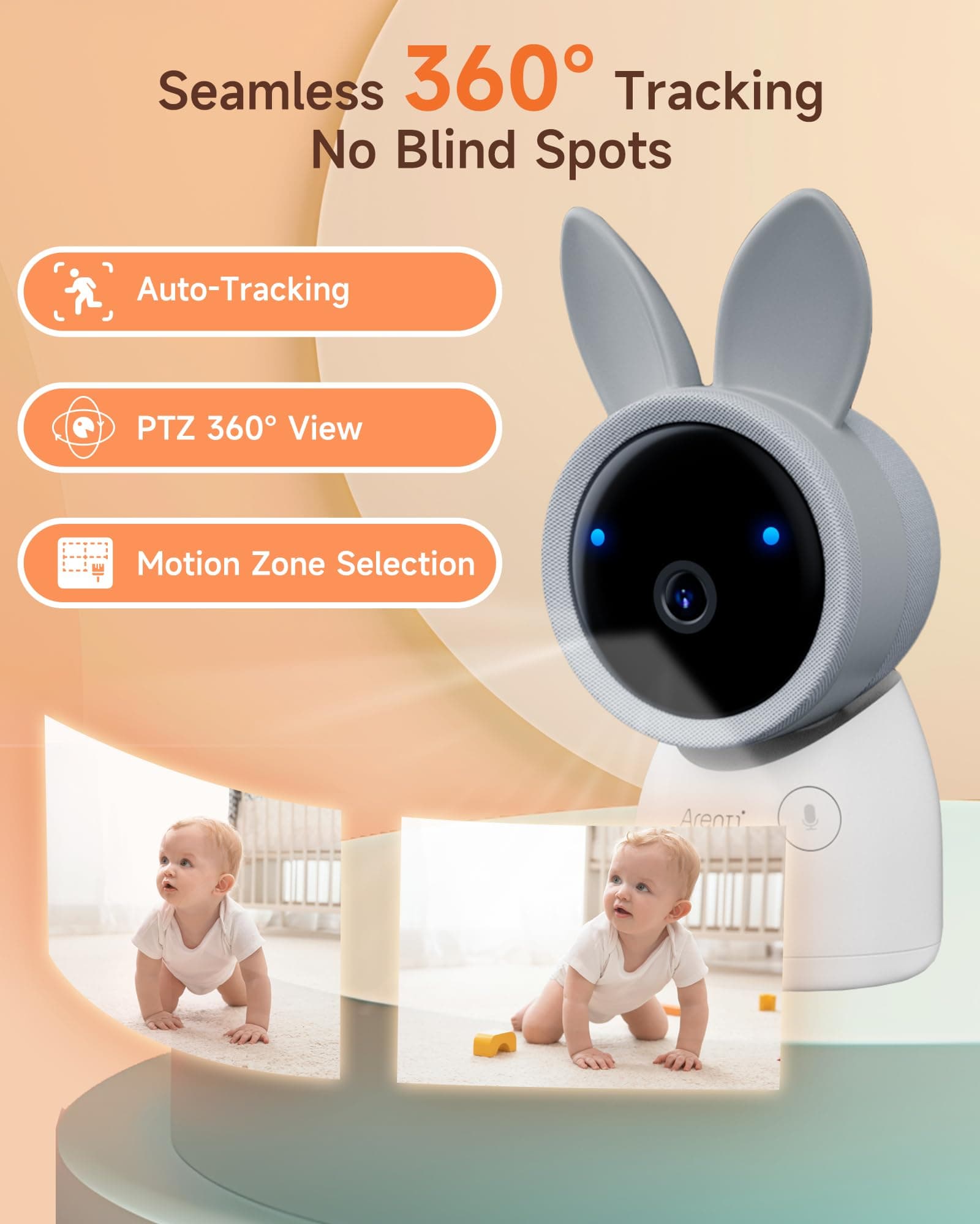 Arenti - M1 Indoor 1080P Wi-Fi Mini Camera and Baby Monitor