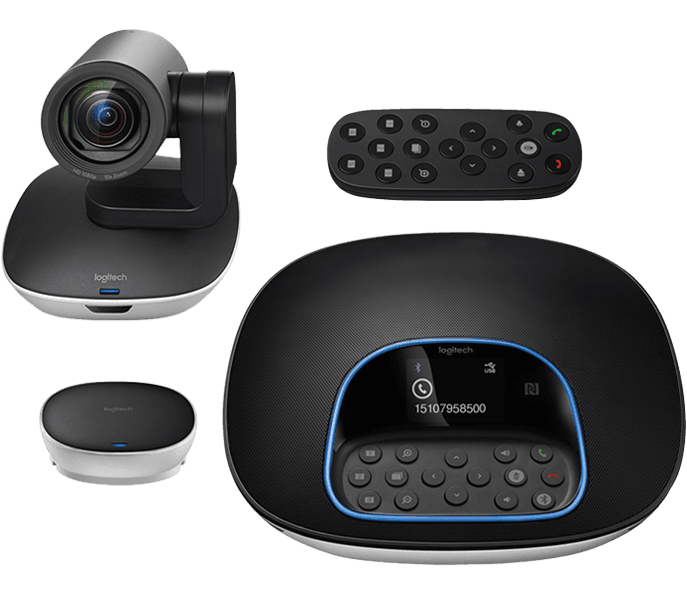Logitech - Group Affordable Video Conferencing System for Mid to Large-sized Meeting Rooms