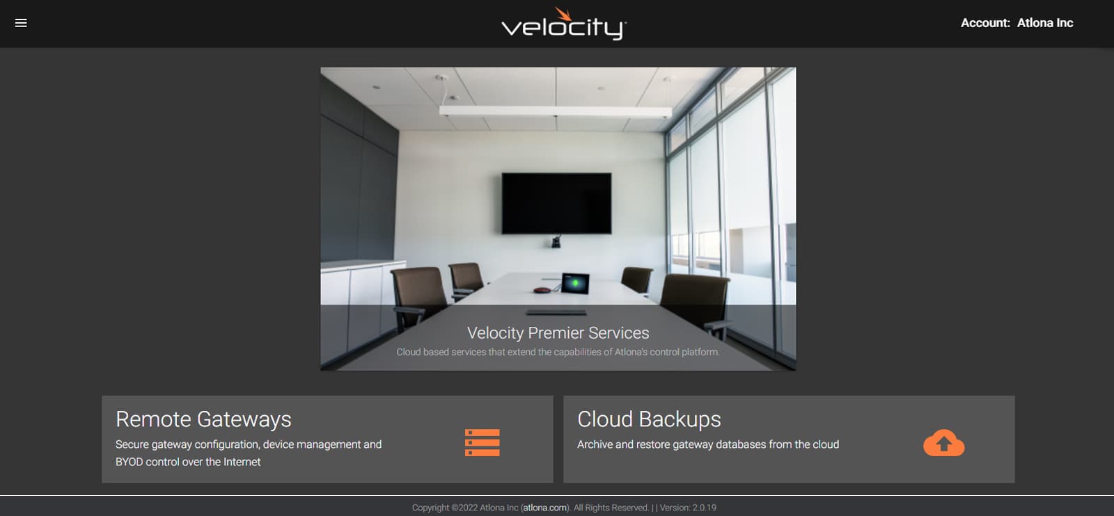 ATLONA ATL-AT-VPS-RG-T1 - Atlona Velocity Premier Services, Remote Gateway tier 1, one year license for VGW-HW-3, VTPG-1000VL