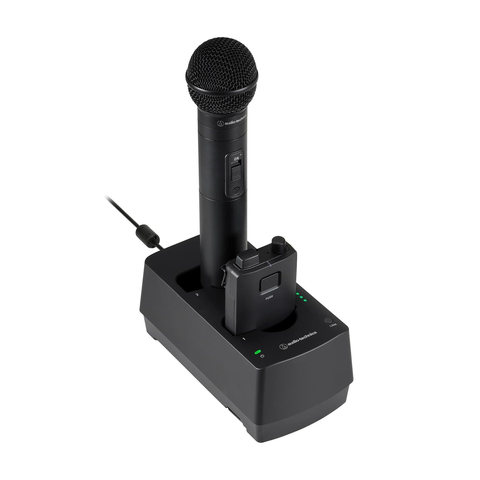 Audio-Technica ESW-CHG4 - Dual Bay Charging Station for Handheld and Beltpack Transmitters