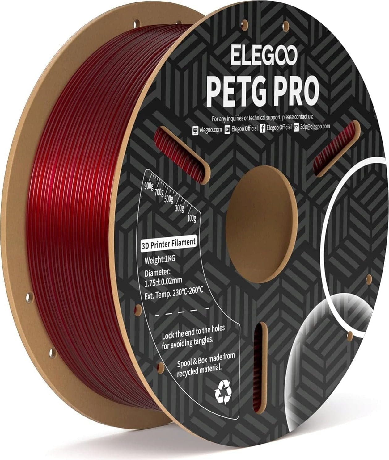 Elegoo - Rapid PETG Red 1.75mm / 1000g Filament
