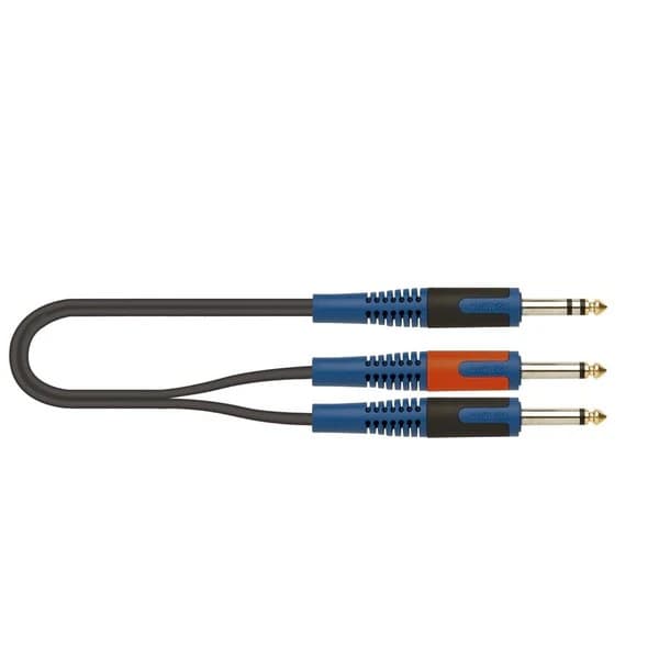 ROXTONE Adaptor 6.3mm Stereo Male – 2x 6.3mm Stereo Female