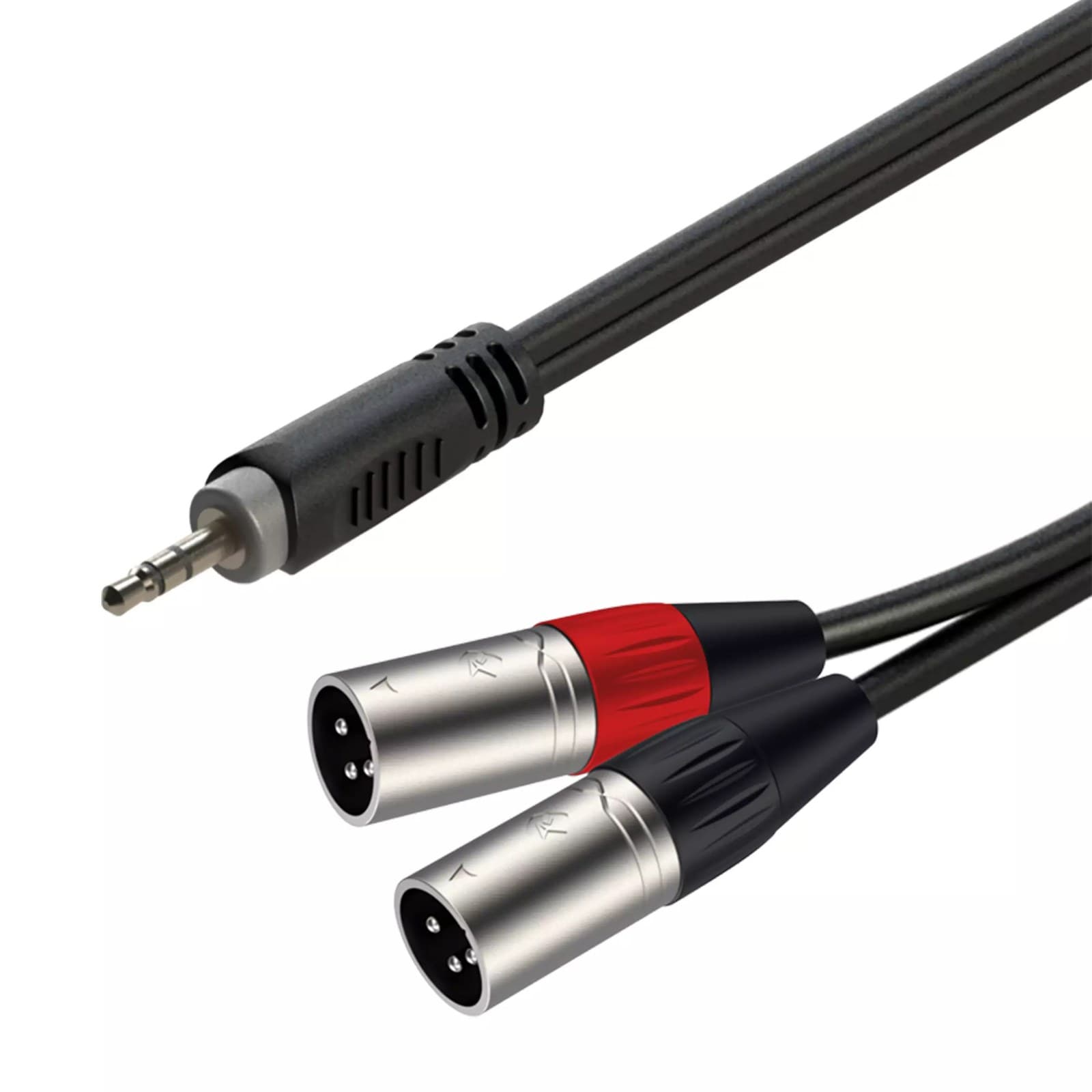 ROXTONE Samurai Series Signal Lead 3.5mm Stereo Male to 2x 6.3mm Stereo Male 3m