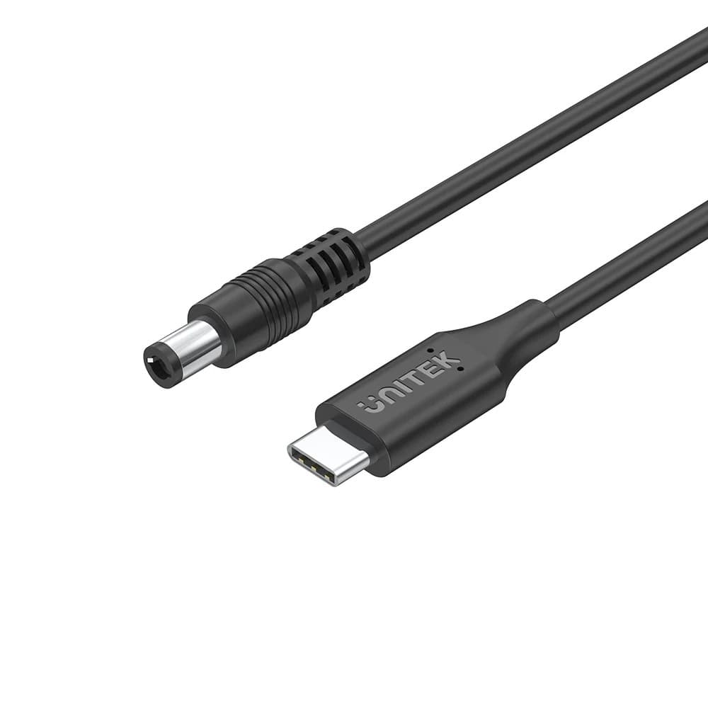 UNITEK C14119BK | 1.8M 65W USB TYPE-C TO DC CHARGING CABLE – DC JACK 5.5 X 1.7MM