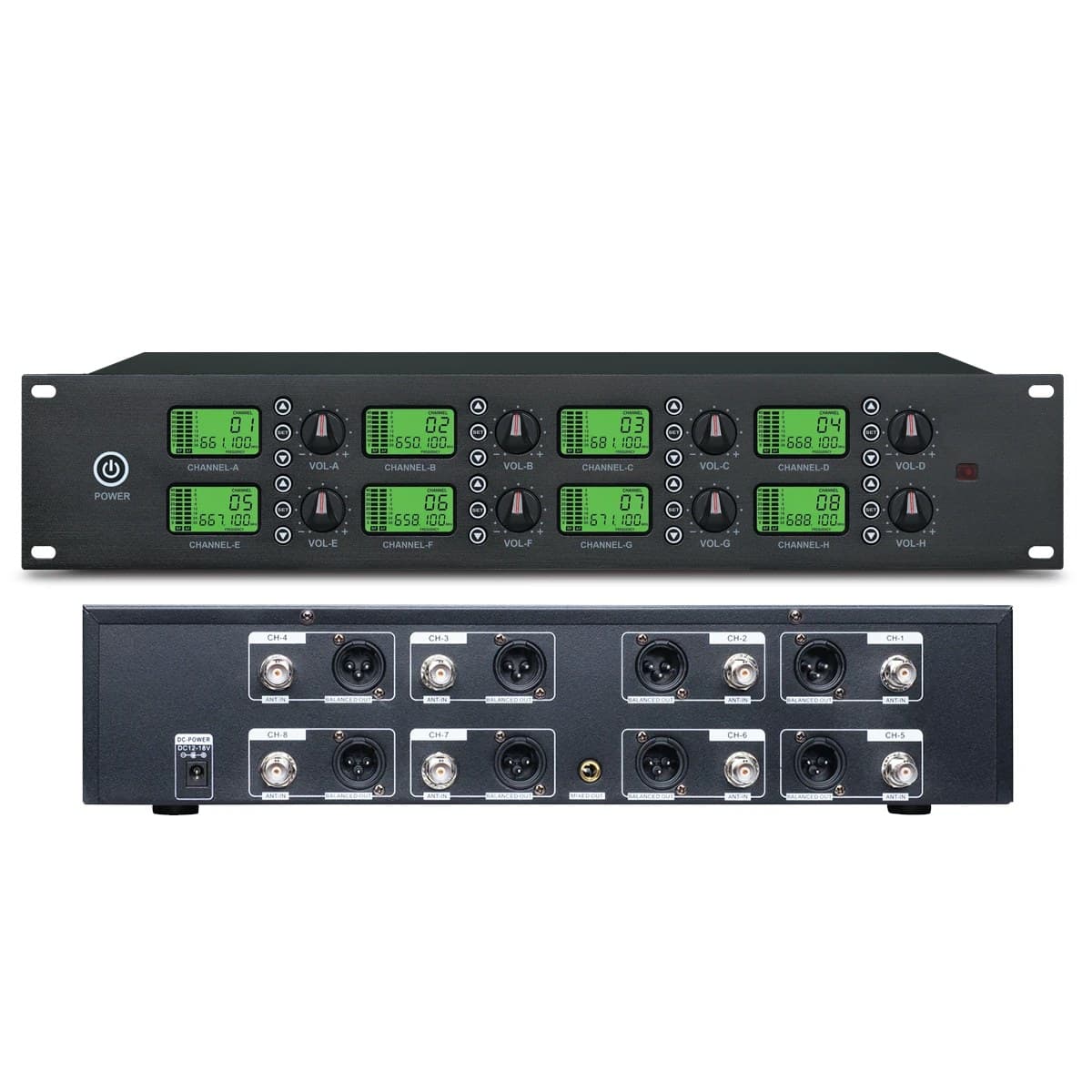 Imix K-8008 MK2 8 Channel Wireless Microphone Receiver Unit