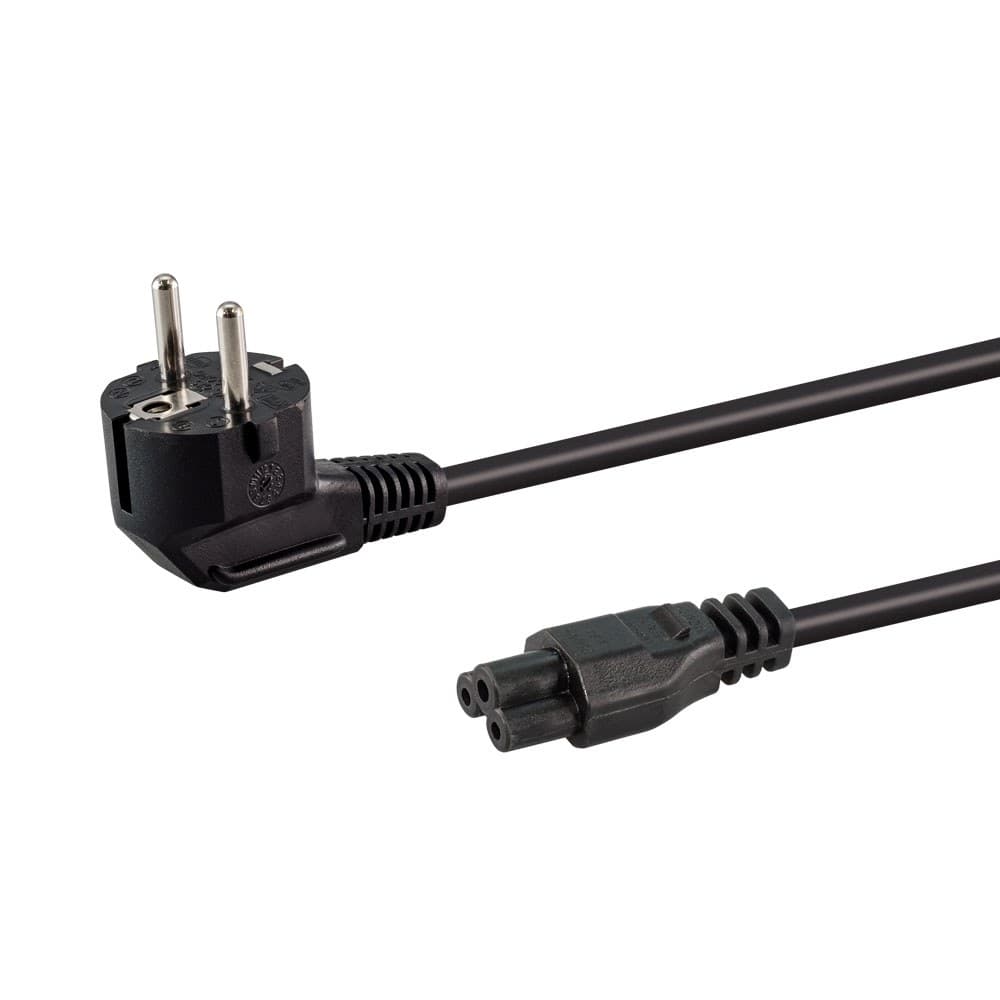 Generic Power Solutions - PWR-SCHUKO-CLOV-1.8M 1.8m Schuko (Euro) Plug to Clover (IEC C5) Power Cable