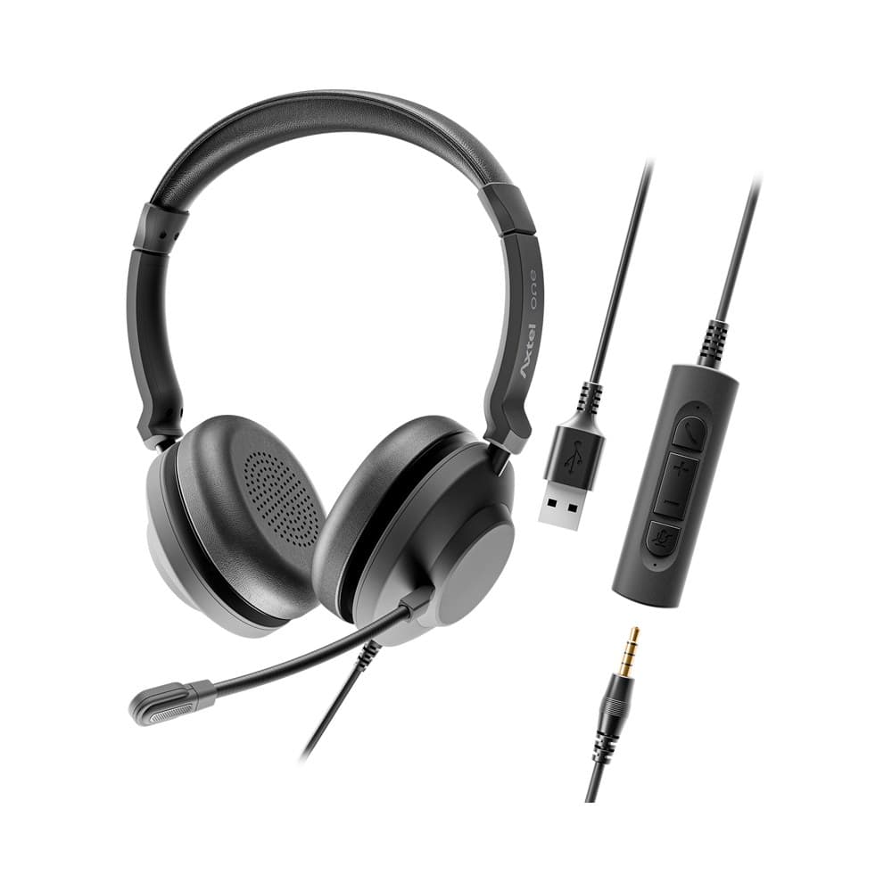 Axtel - AXH-ONEUCD-35 One Uc35 Stereo Usb Type-A Wired Headset