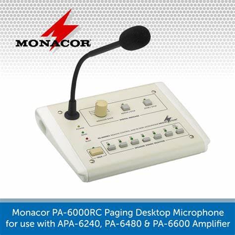 PA PA-6000RC - PA Zone Paging Desktop Microphone