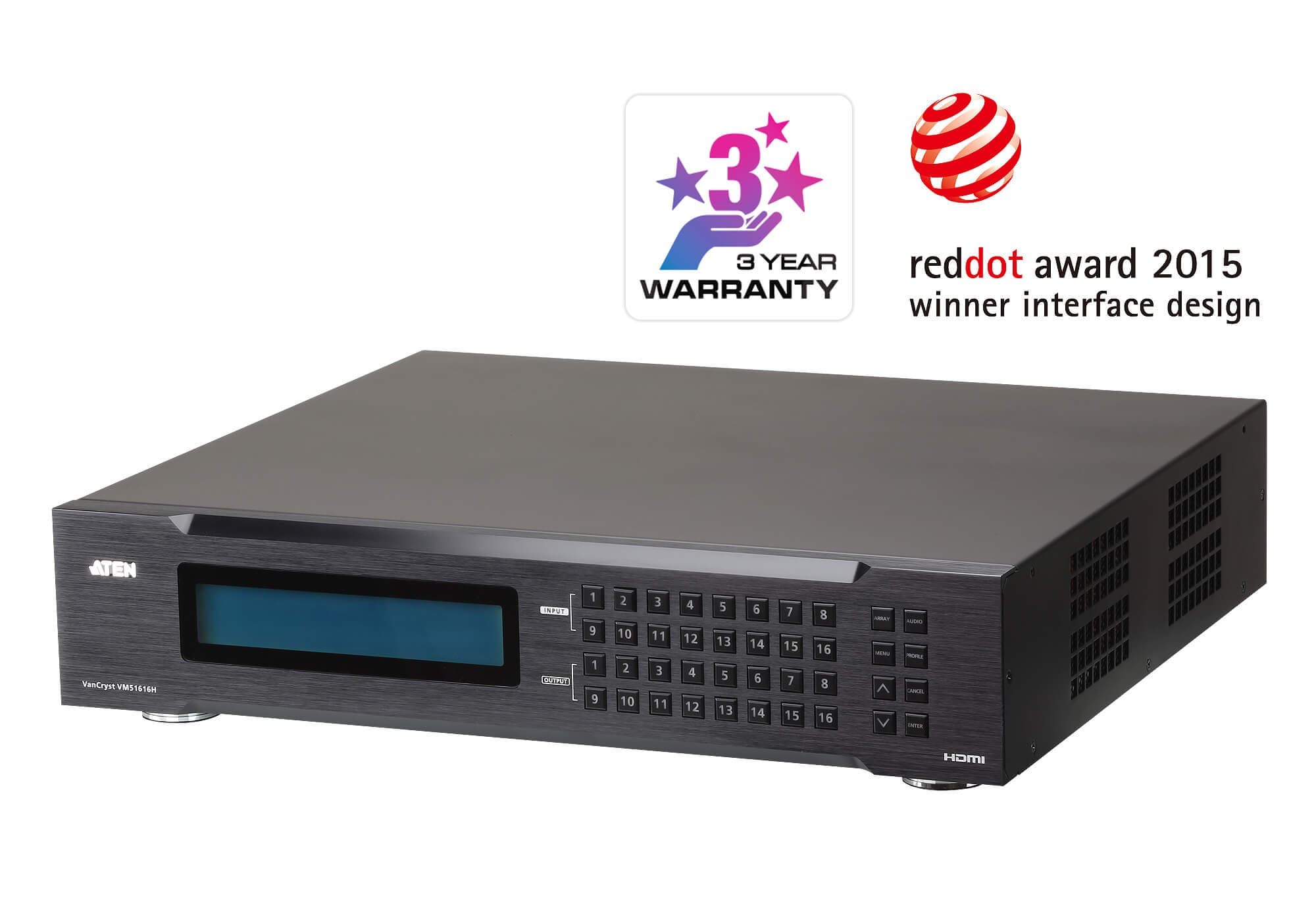 Aten - VM51616H 16x16 HDMI Matrix Switch with Video Wall and Scaler