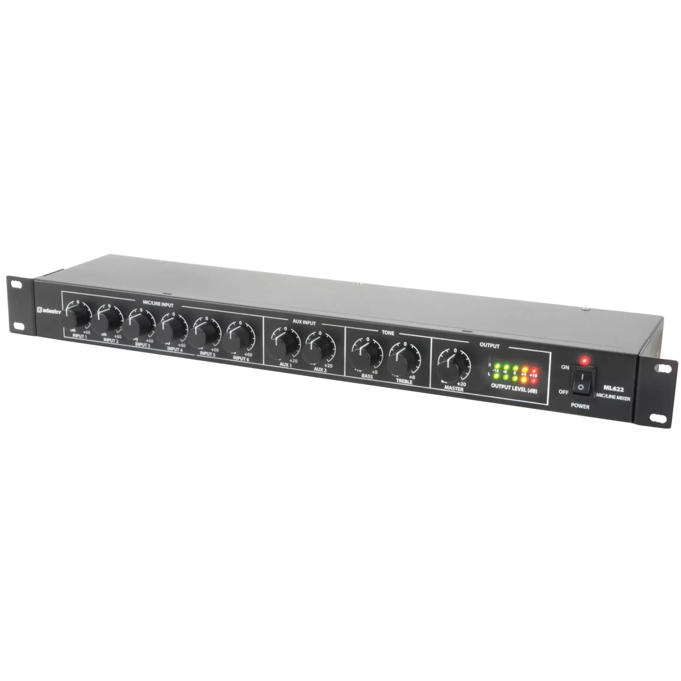 Adastra ML622 RACK MIXER 6 CHANNEL 1U