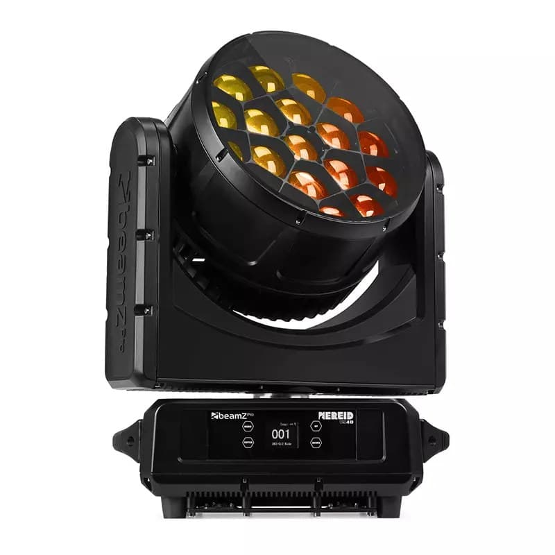 BeamZPro - NEREID1940 LED Moving Head Bee Eye Zoom IP65 19x 40W RGBW