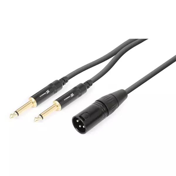 Power Dynamics Connex - PDC CX56-1 SIGNAL LEAD XLR MALE – 2X 6.3MM MONO MALE 1.5M